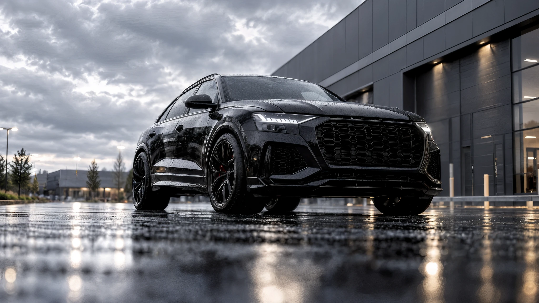 Sportliches SUV in moderner Umgebung